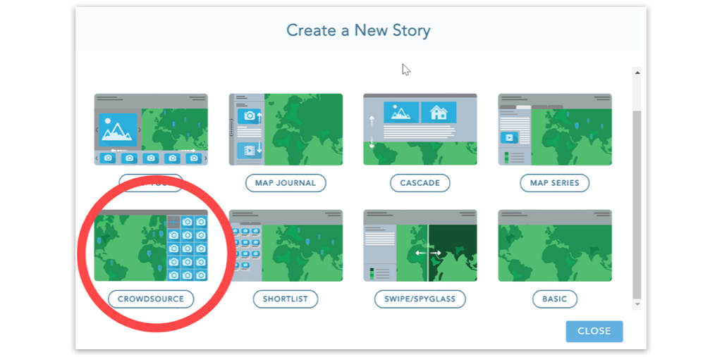 Crerate a new story map